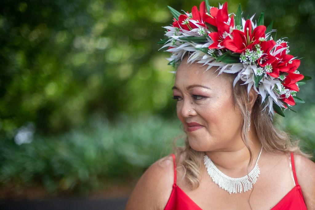 Auckland portrait photographer — Pacific portrait with floral crown