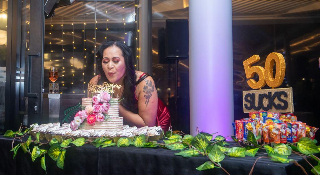 Auckland events photographer — 50th birthday celebration cake